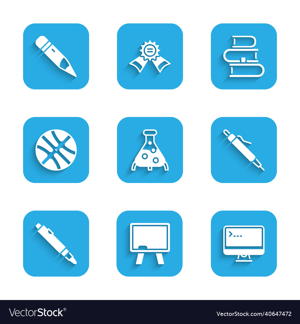 Set test tube and flask chalkboard computer Vector Image Set test tube and flask chalkboard computer