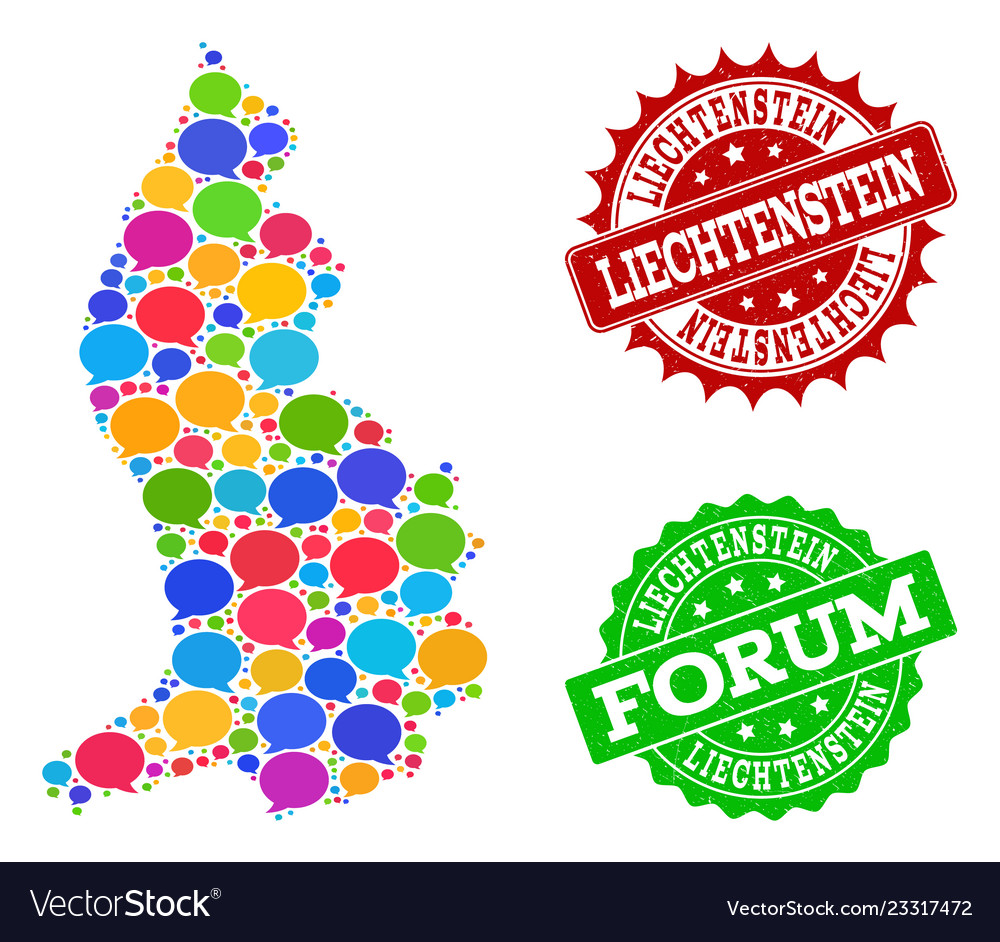 Social network map of liechtenstein with talk