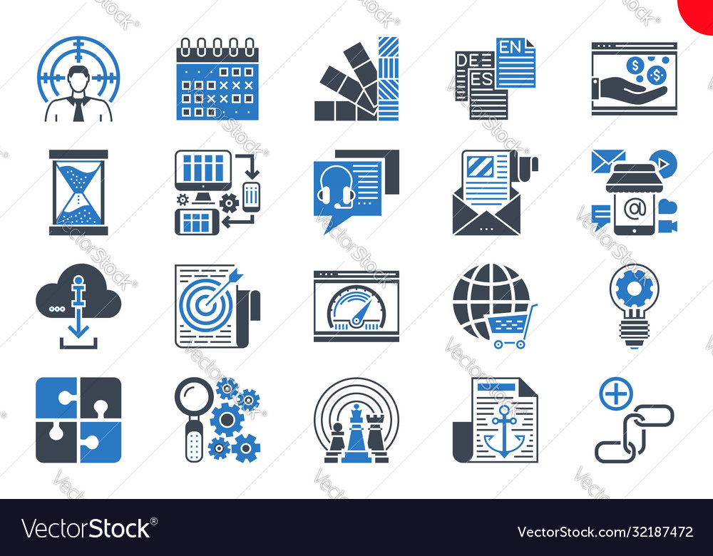 Thin line icons set search engine optimization
