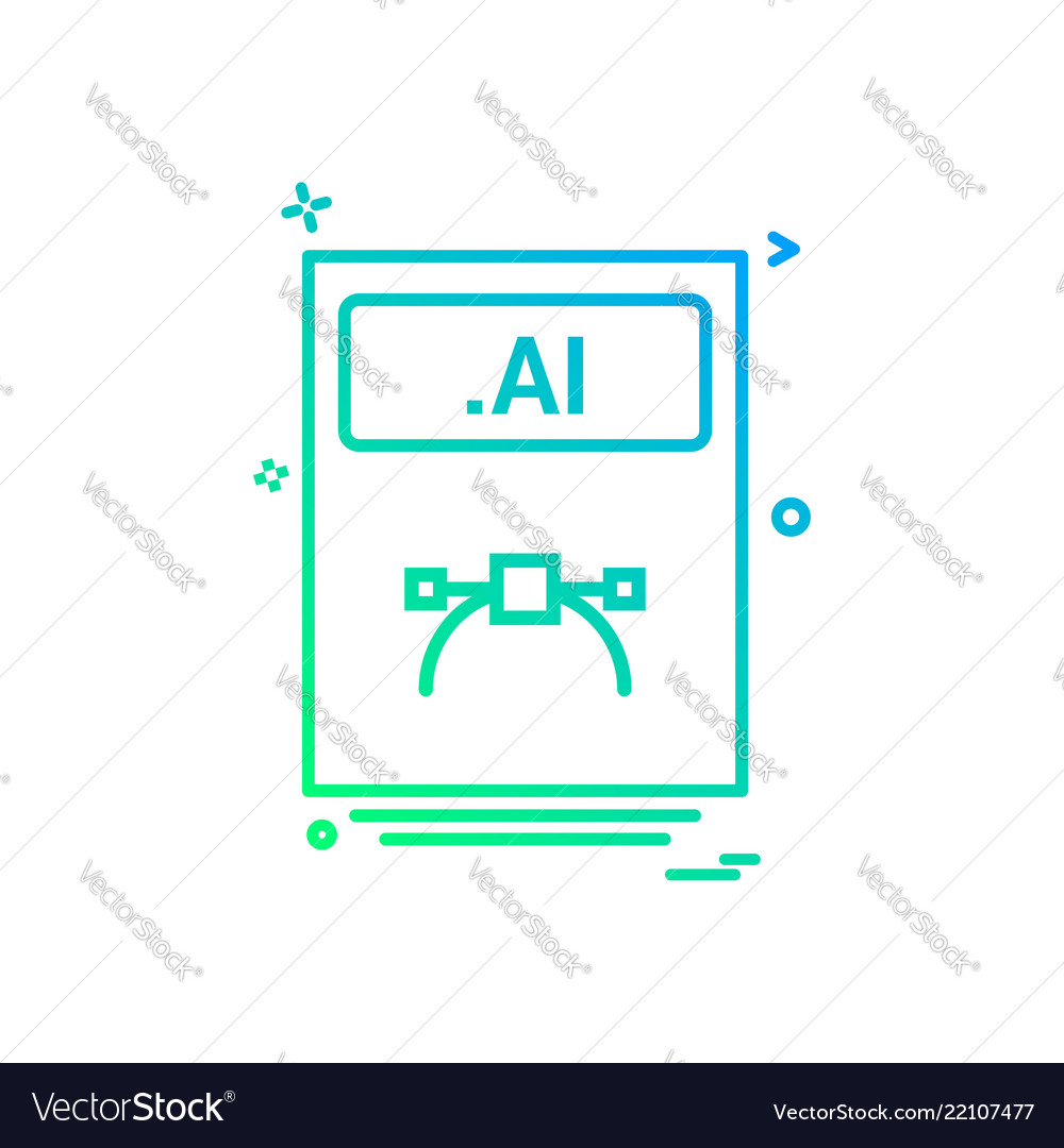 File files ai icon design vector image File files ai icon design