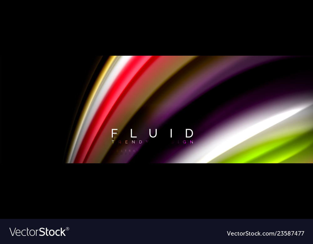 Fluid wave line background or pattern geometric vector image Fluid wave line background or pattern geometric