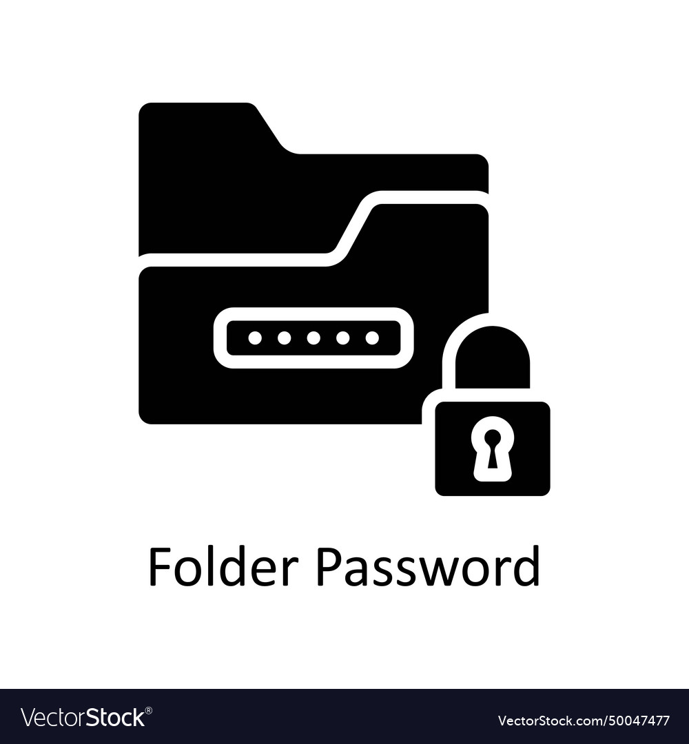 Folder password solid icon style