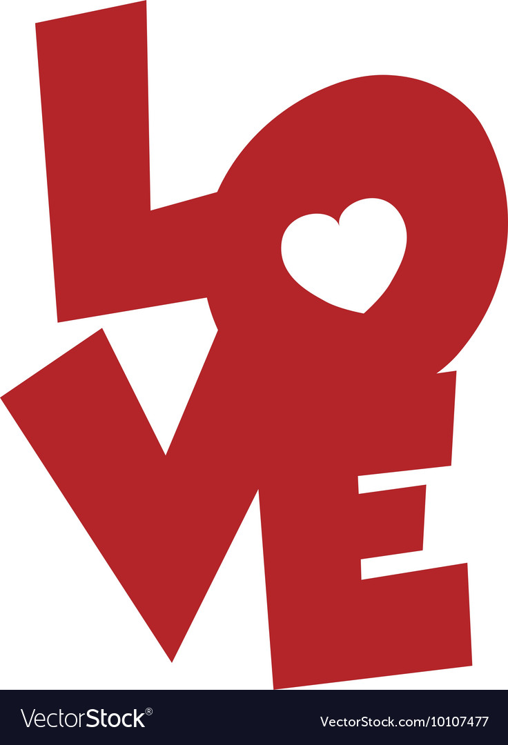 heart text love shape letter icon graphic vector image heart letter