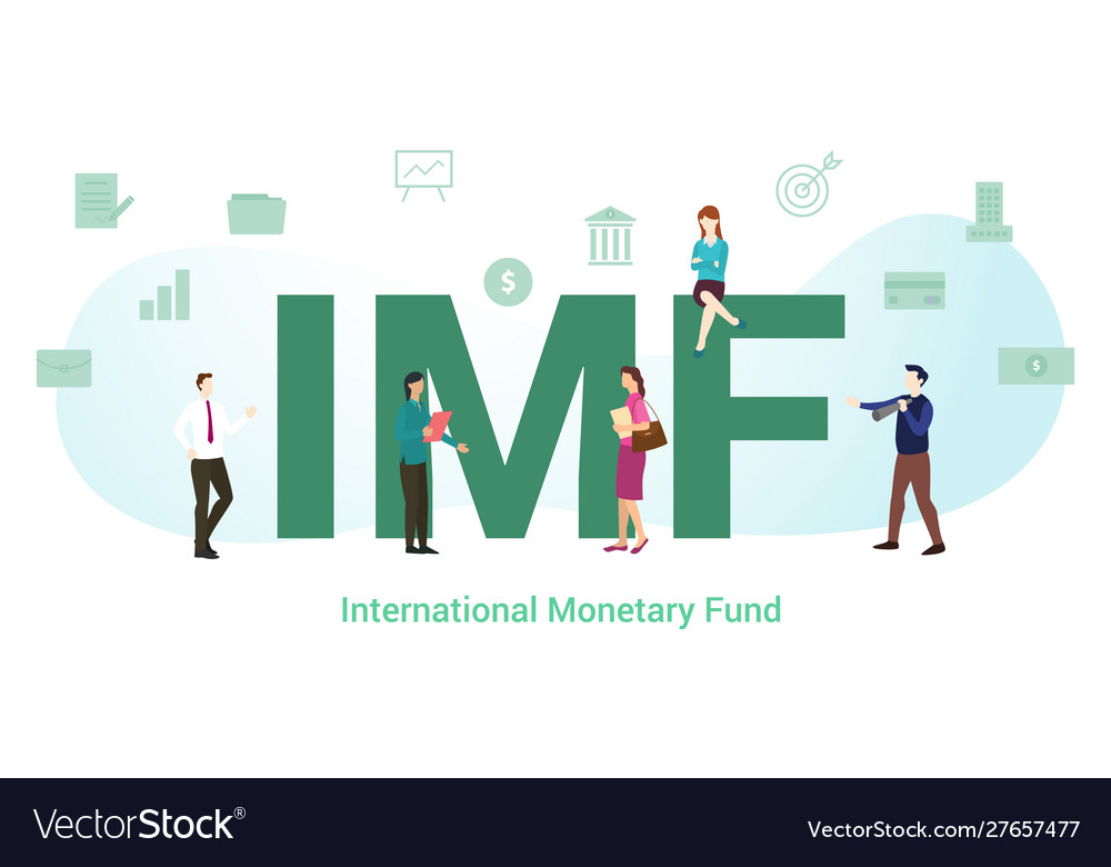 Imf international fund concept with big Vector Image