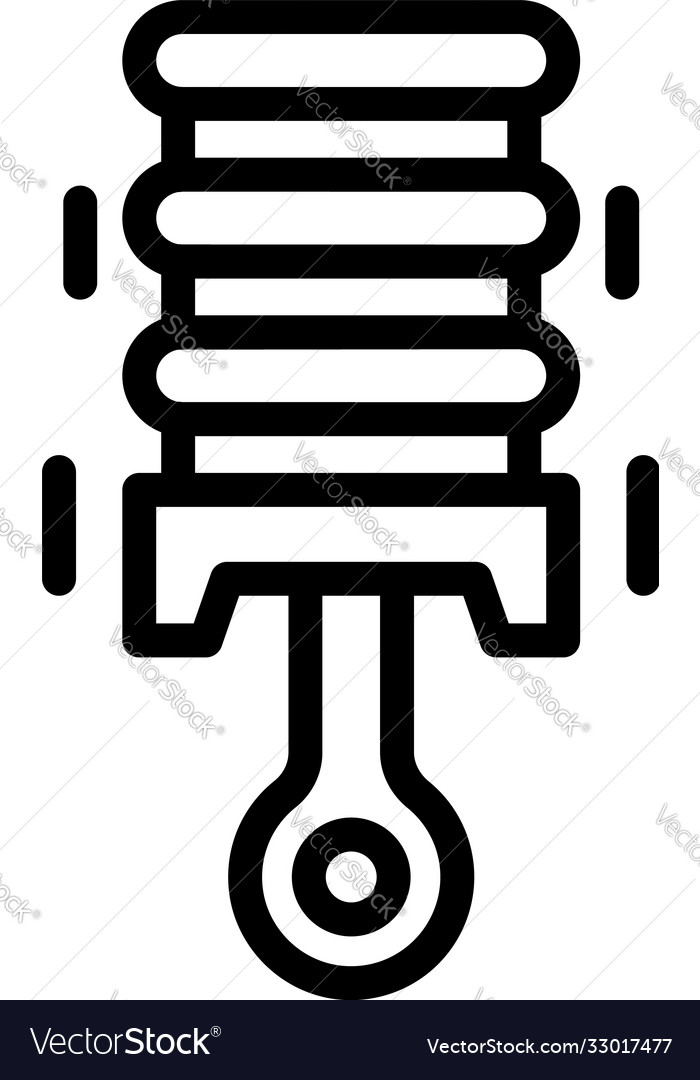 Motor car piston icon outline style Royalty Free Vector