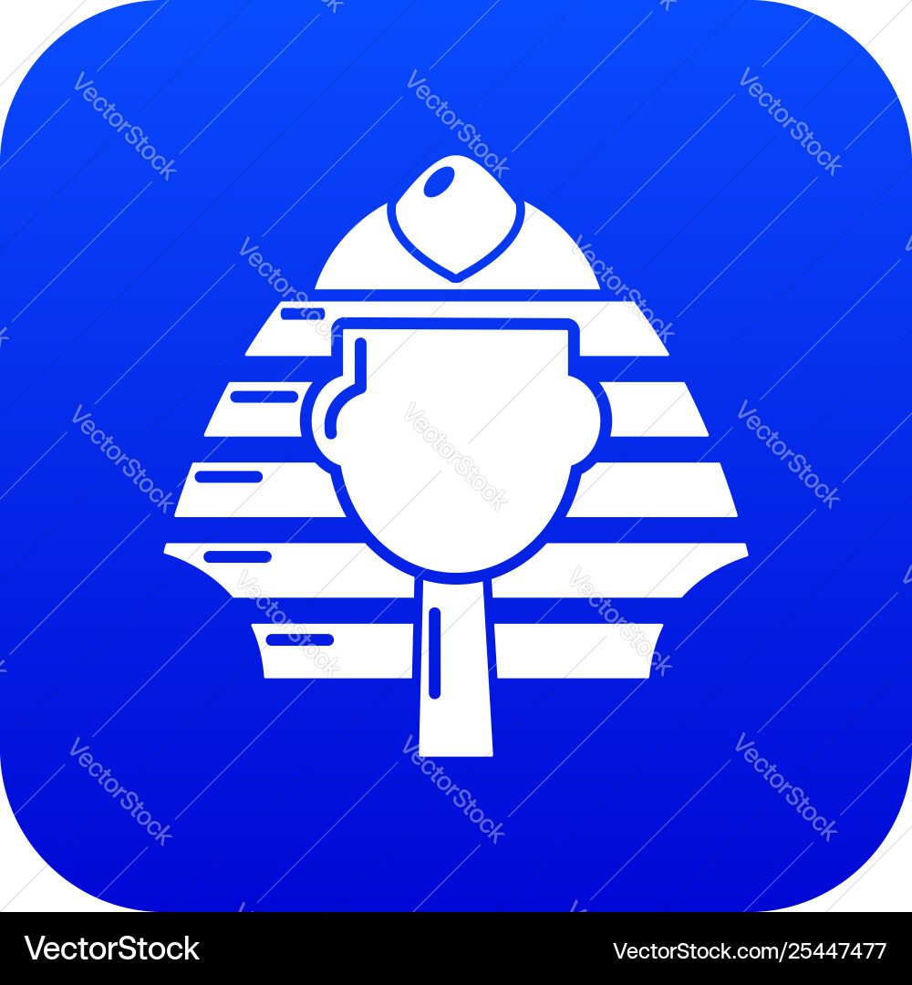Pharaoh icon blue Royalty Free Vector Image - VectorStock