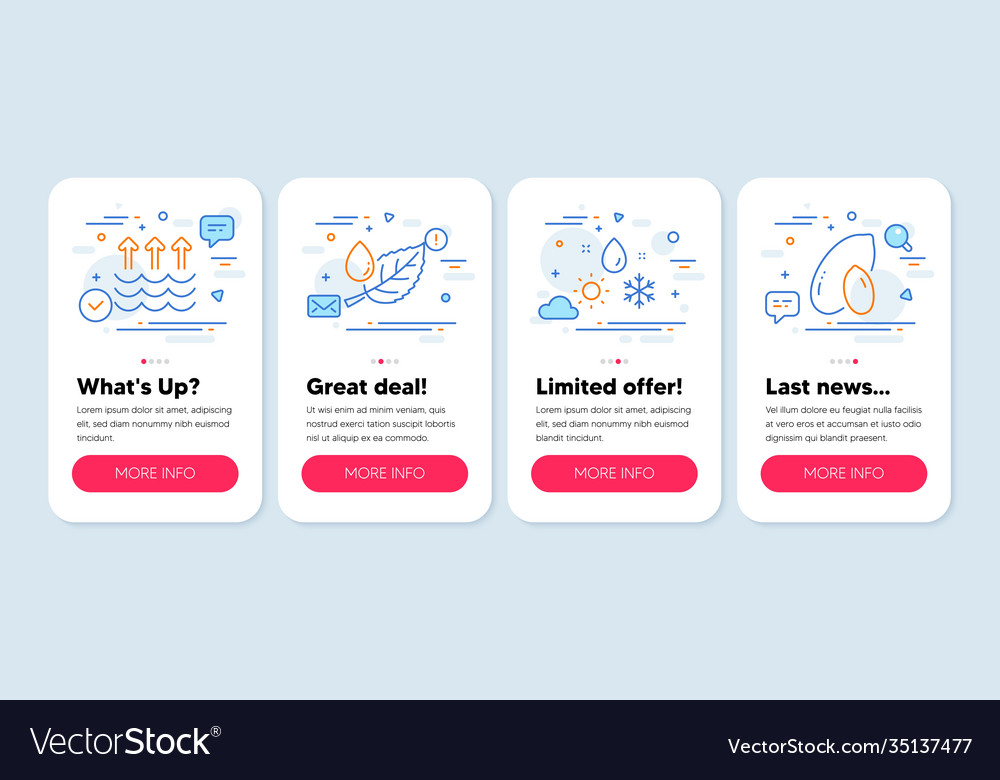 Set nature icons such as weather evaporation