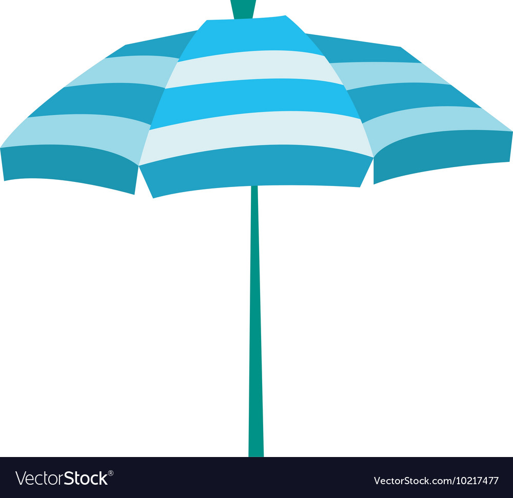 Striped beach umbrella Royalty Free Vector Image