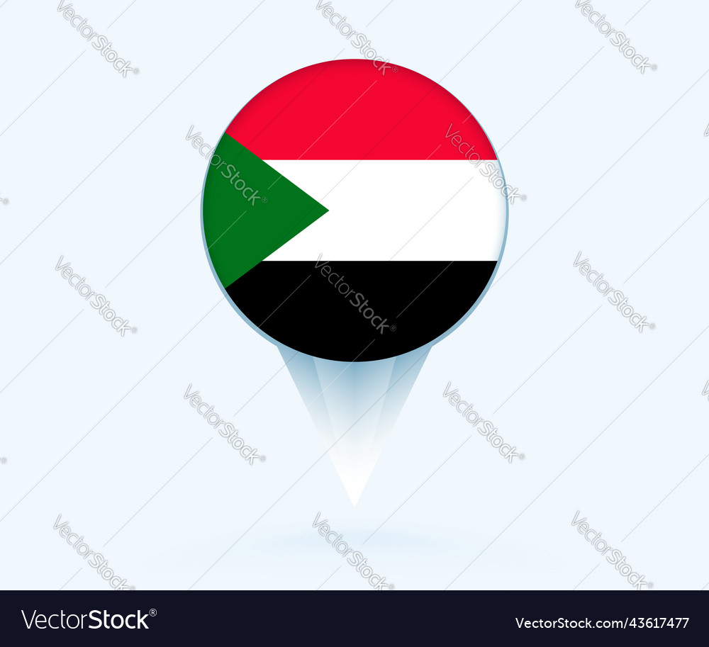Sudan Flag Pointer Map Icon