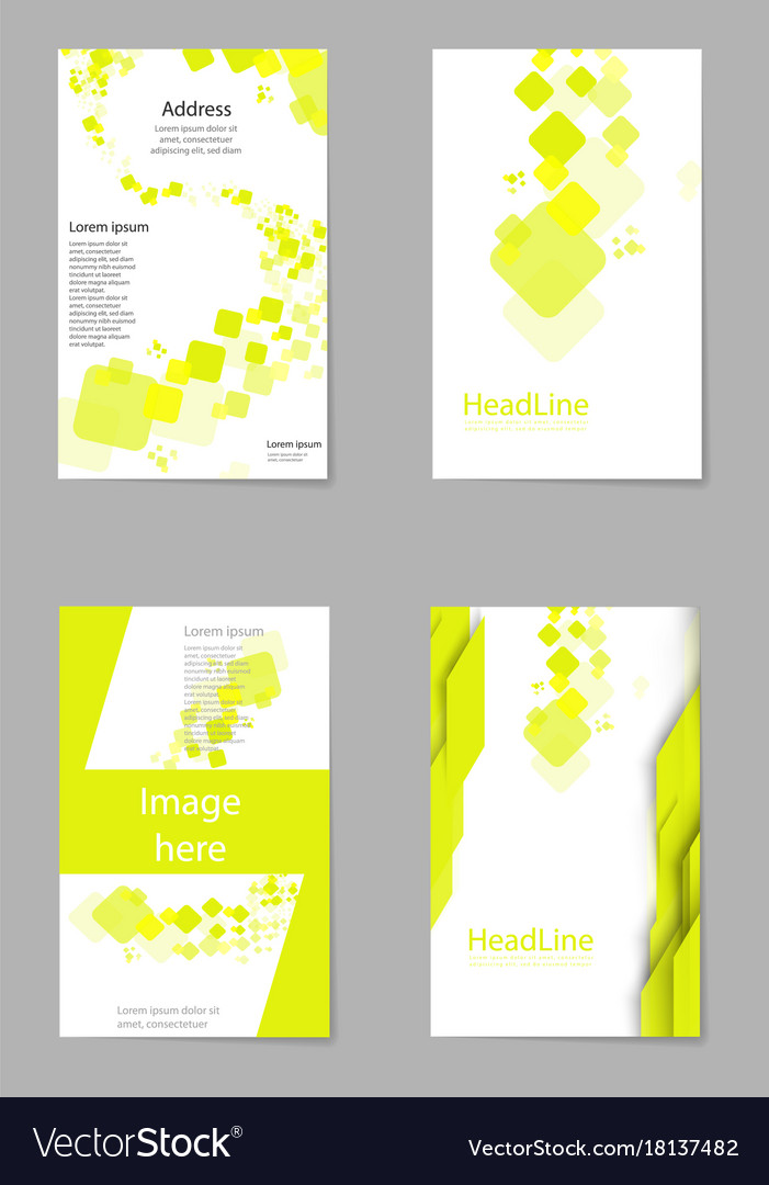 Abstract composition business card set box block