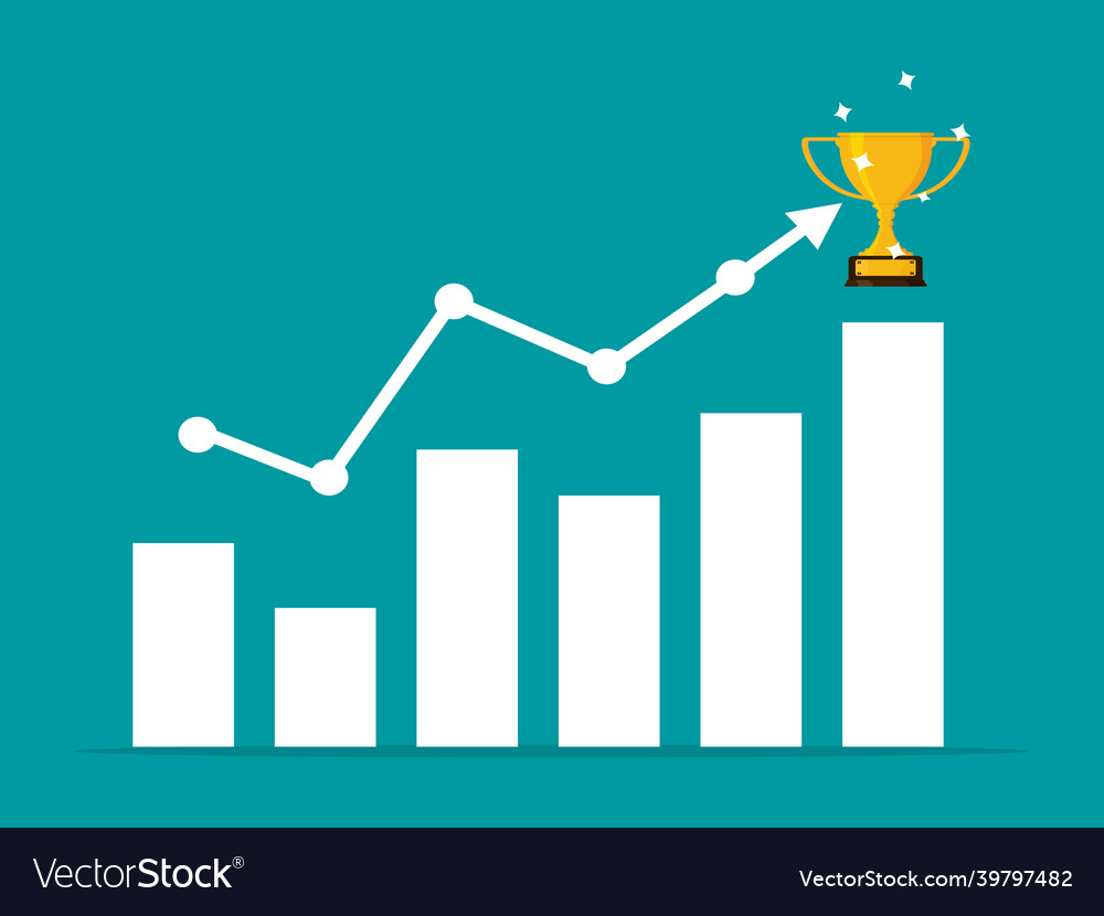 Graph is up and the trophy placed on arrow