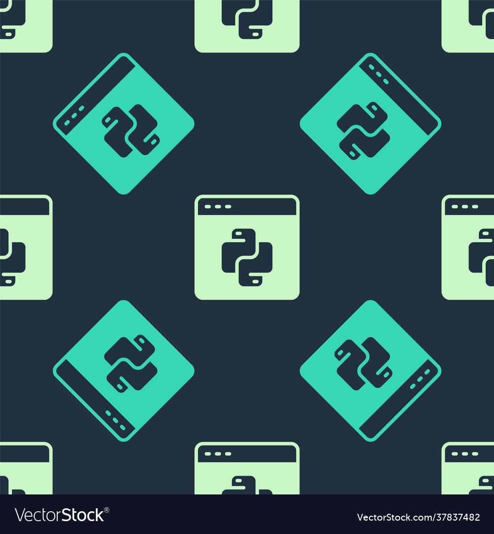 Grüne und beige python Programmiersprache Icon vector image Grüne und beige python Programmiersprache Icon
