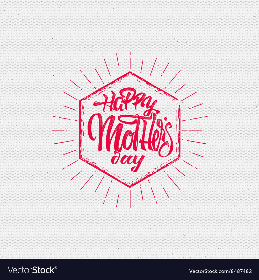 Happy mothers day - poster stamp badge insignia