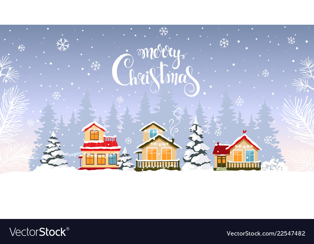 House winter background Royalty Free Vector Image