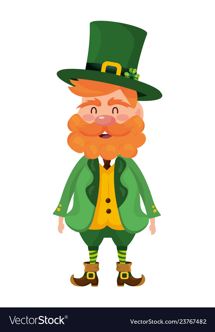 Leprechaun beard dwarf Royalty Free Vector Image