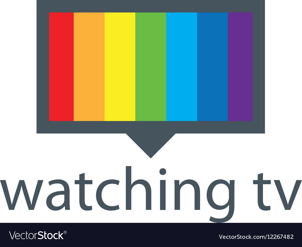 Logo with a spectrum in the tv screen