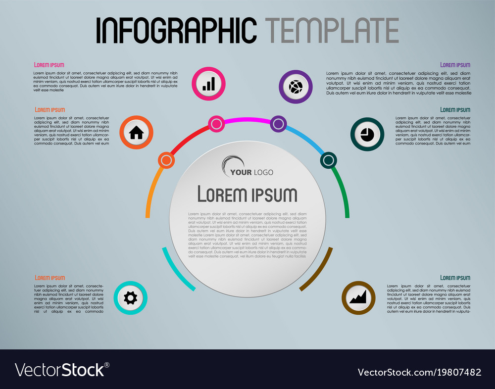 Modern infographics with colorful circle