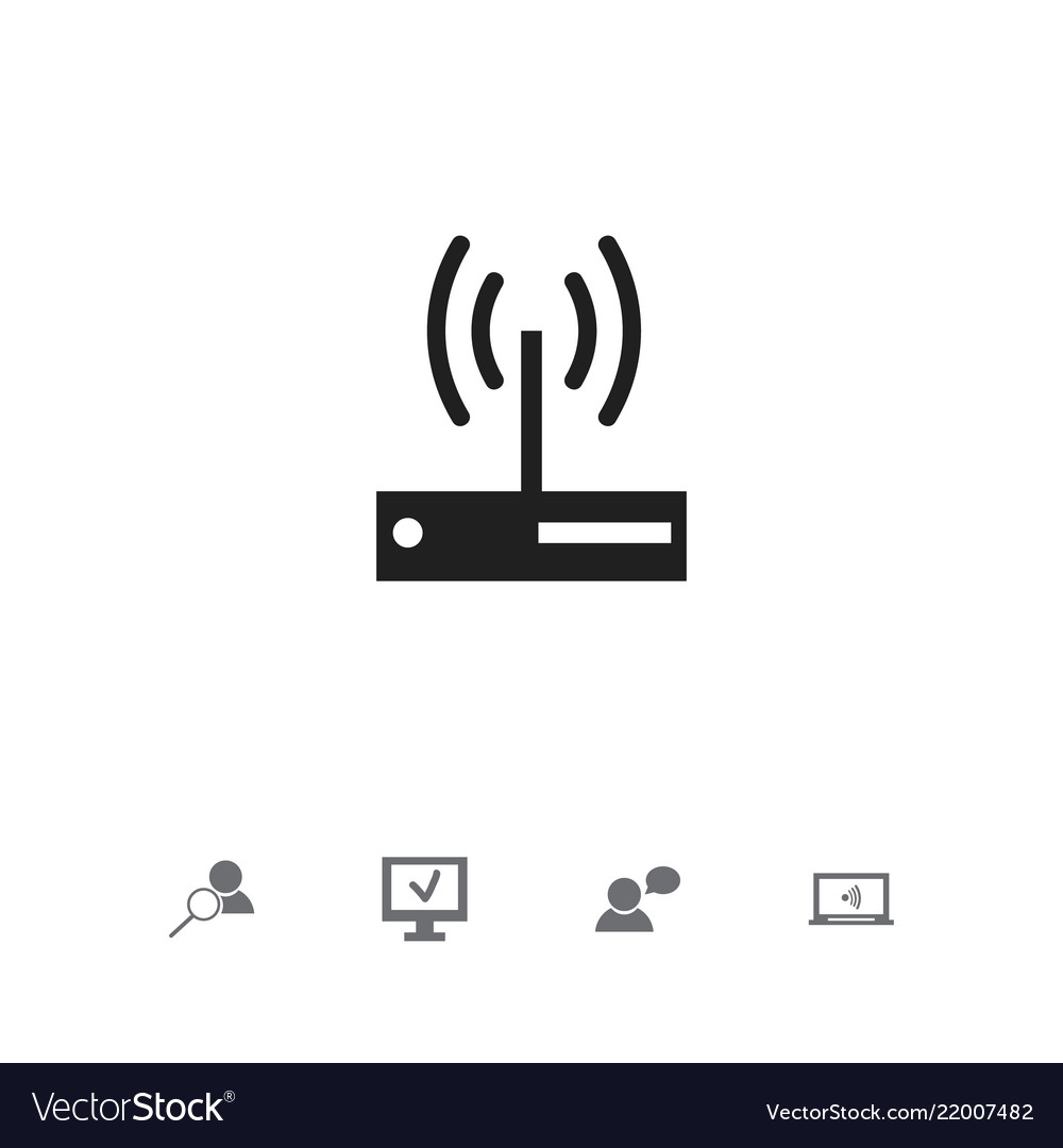 Set of 5 editable network icons includes symbols vector image Set of 5 editable network icons includes symbols