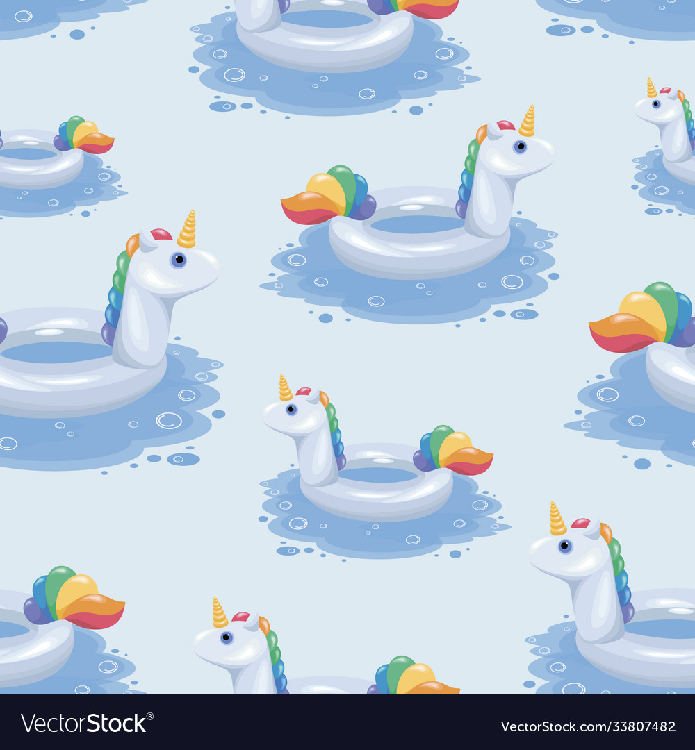 Unicorn inflatable circle background