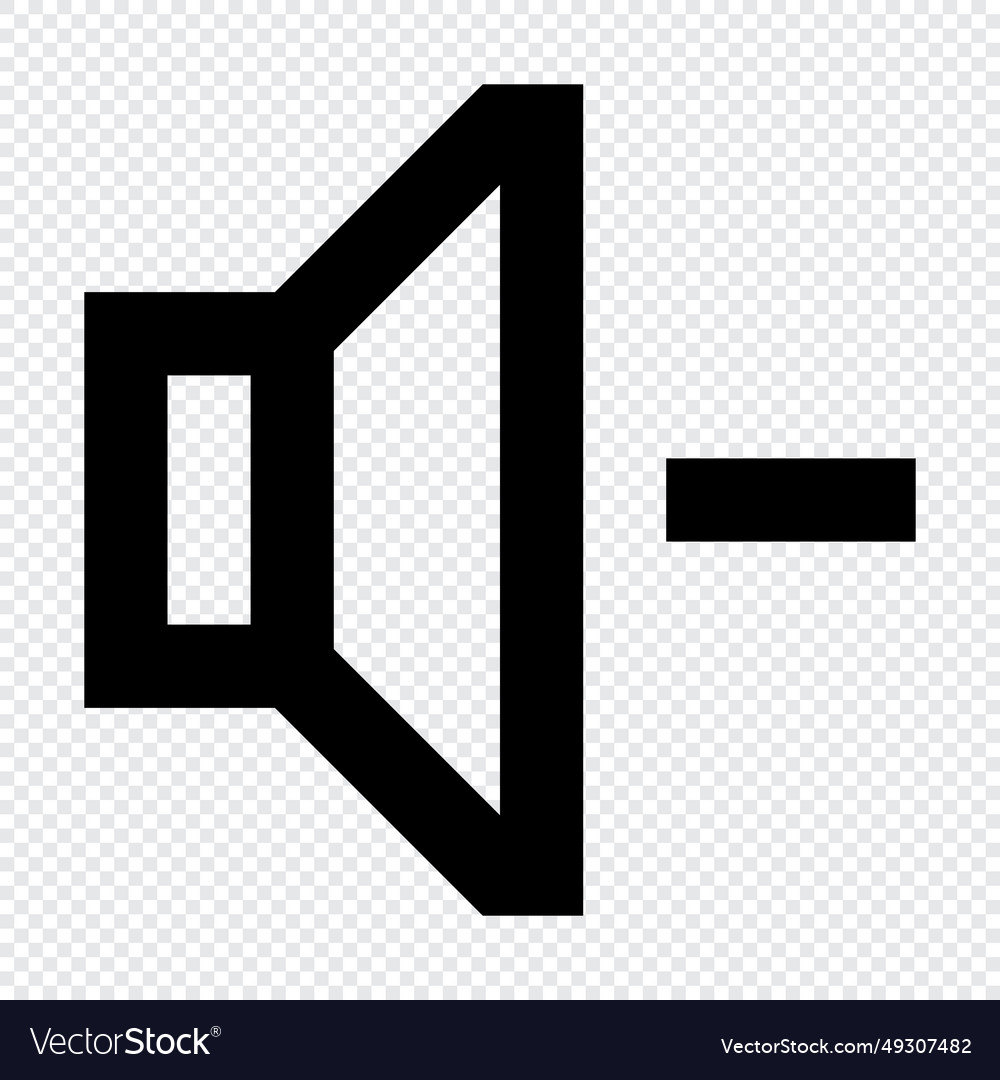 Volume down icon suitable for website ui design vector image Volume down icon suitable for website ui design