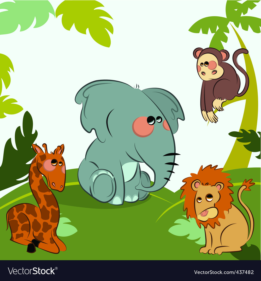 Wild animals Royalty Free Vector Image - VectorStock