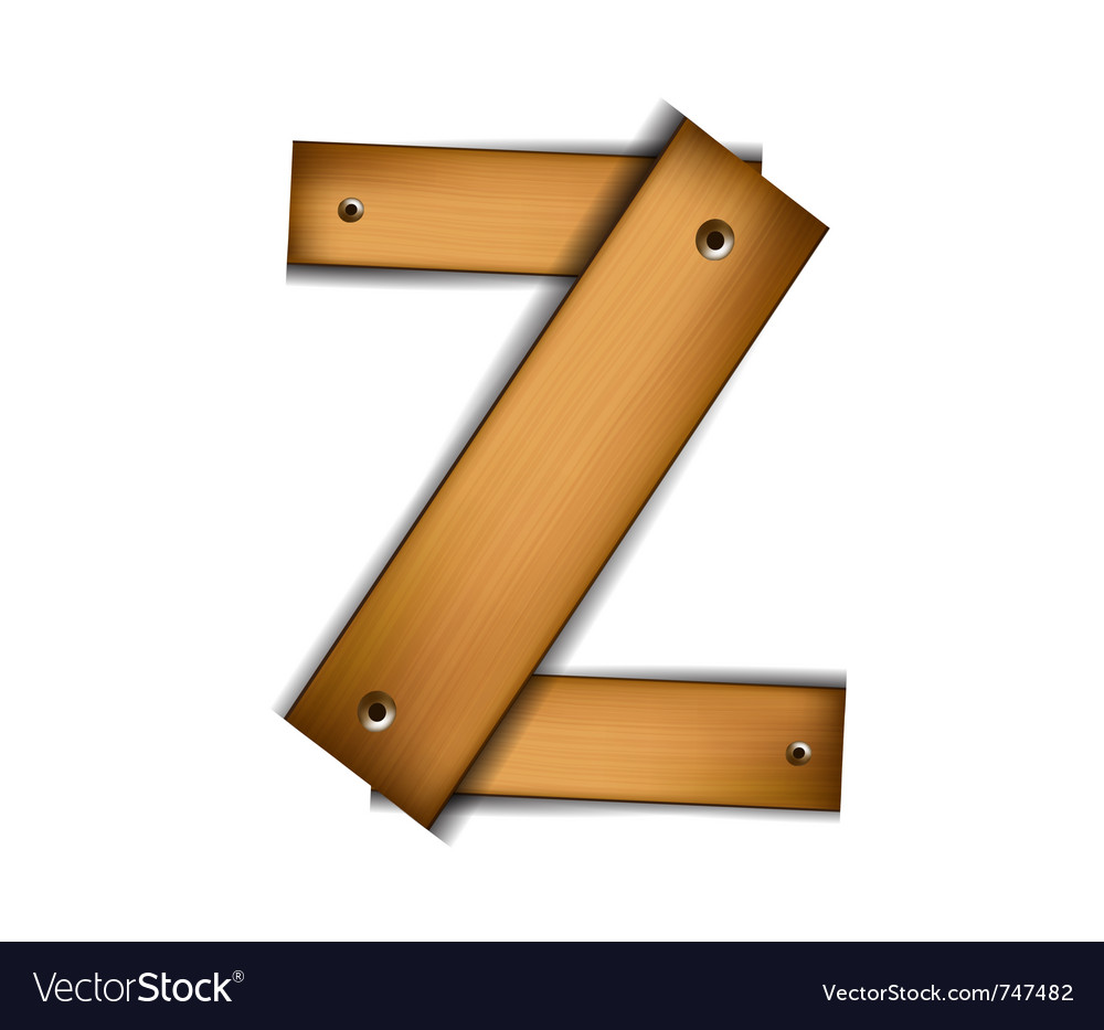 Wooden letter z