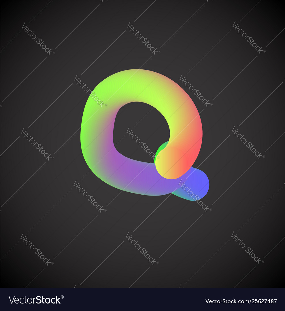 Colorful character from a font set vector image Colorful character from a font set