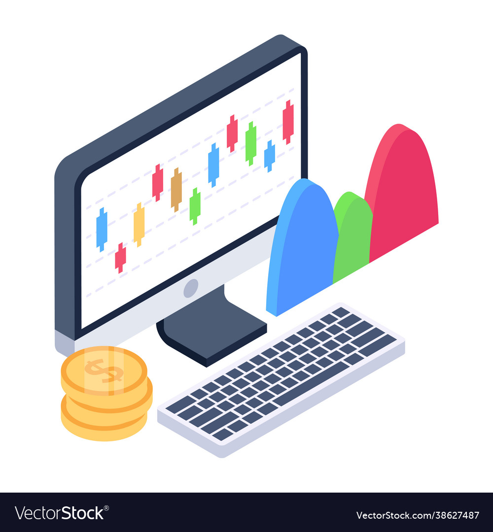 Financial chart Royalty Free Vector Image - VectorStock