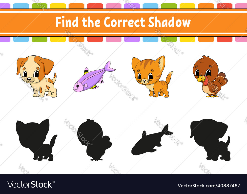 Find the correct shadow animal theme education