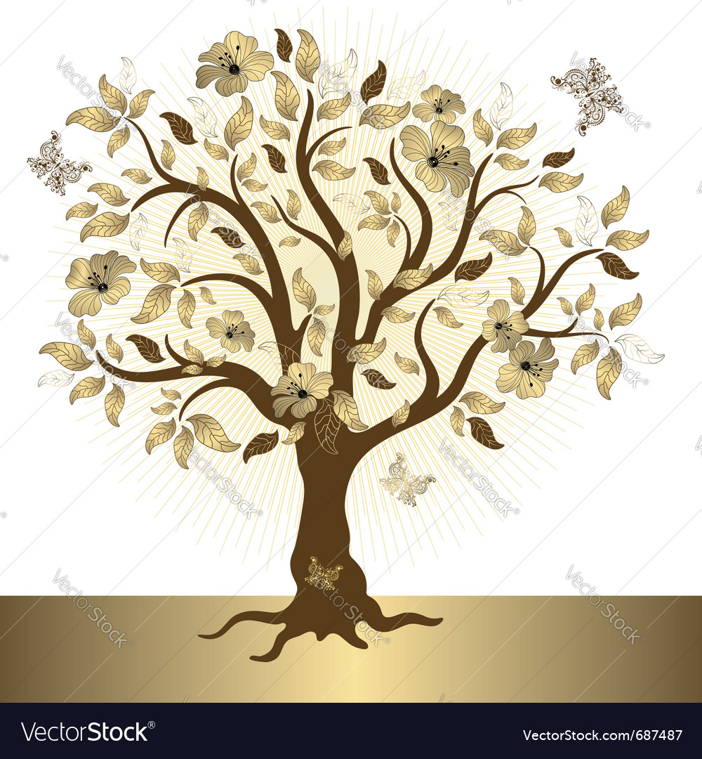 Golden Abstract Tree