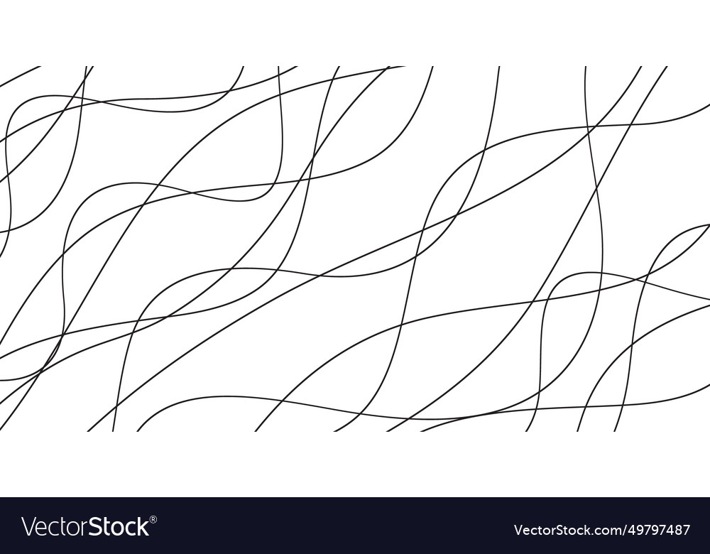 Hand drawn lines abstract pattern wave simple vector image Hand drawn lines abstract pattern wave simple