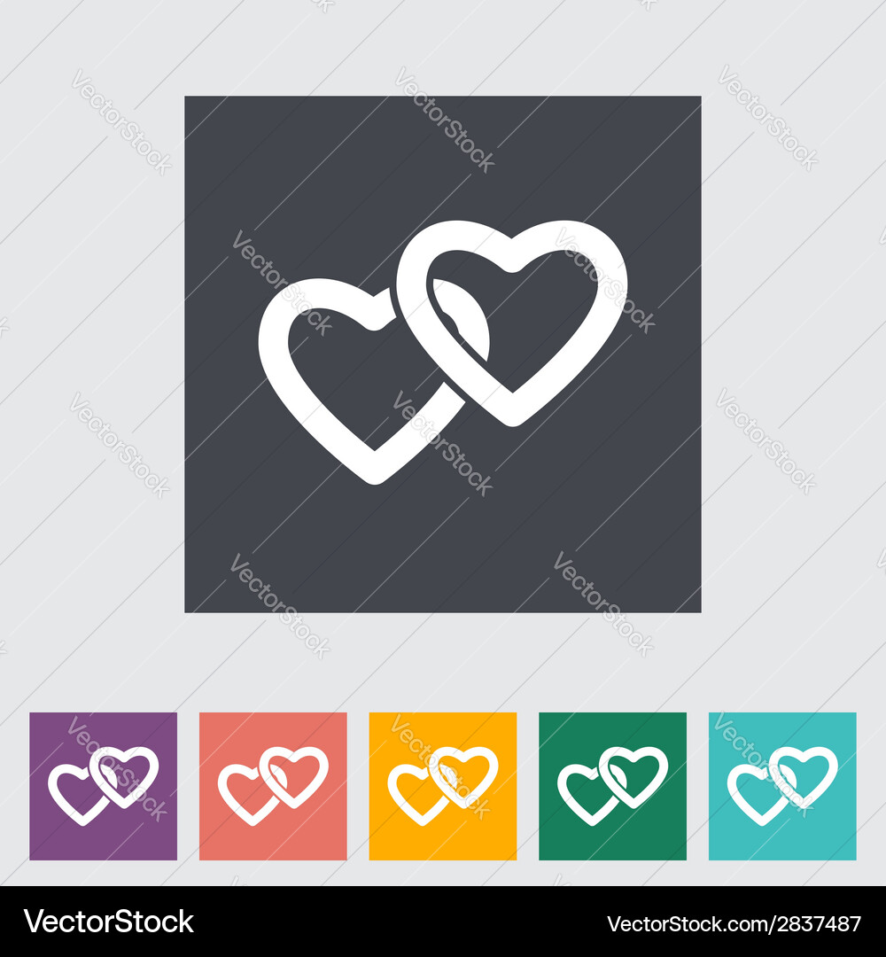 Heart flat icon Royalty Free Vector Image - VectorStock