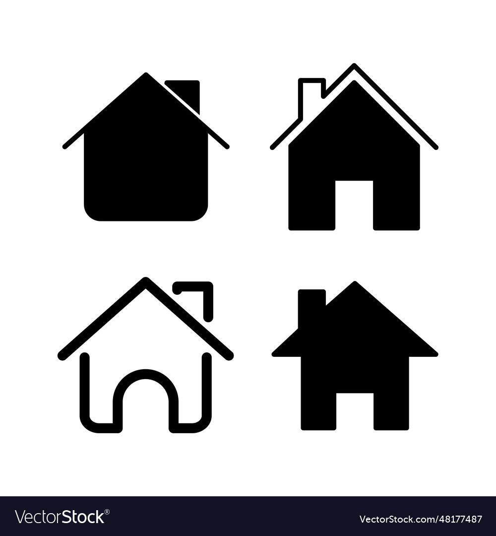 Home icon house icon Royalty Free Vector Image