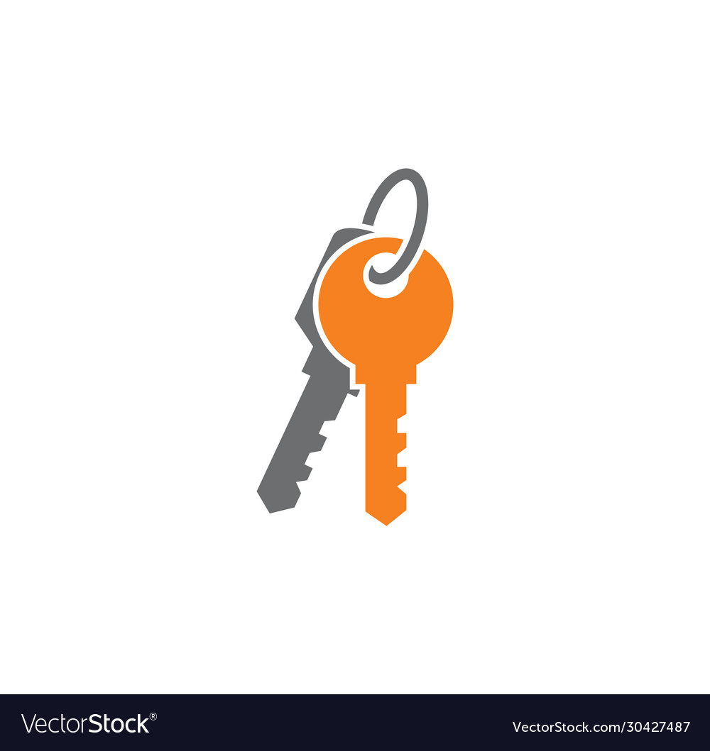 Key icon on background for graphic and web design vector image Key icon on background for graphic and web design