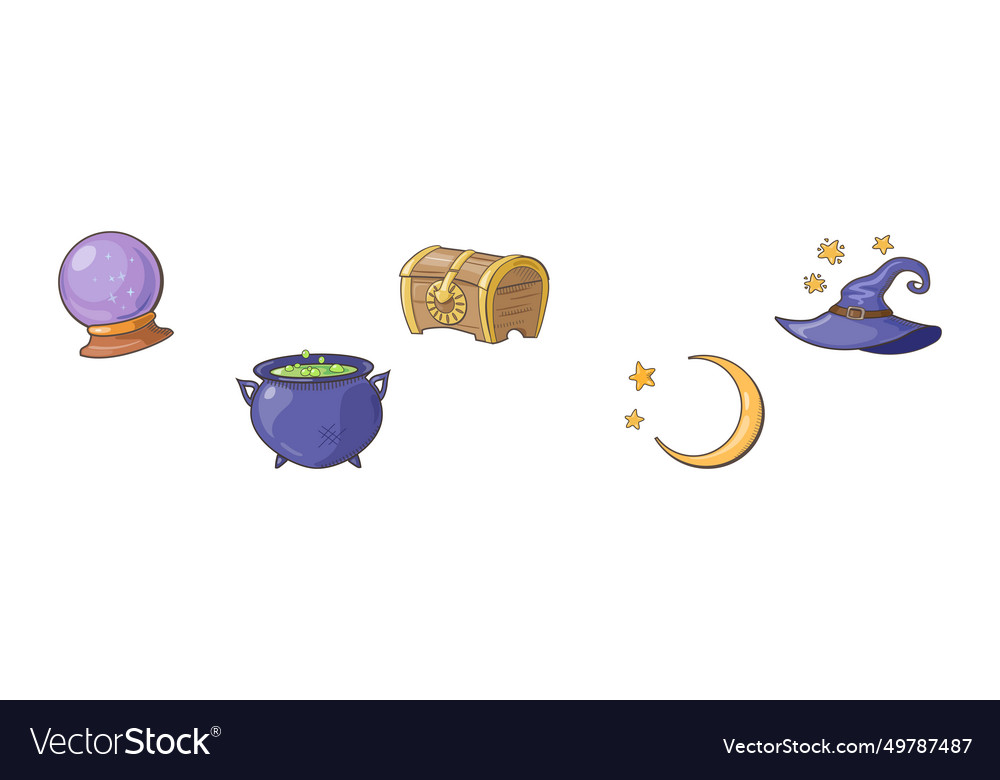 Magic object and element with cauldron ball