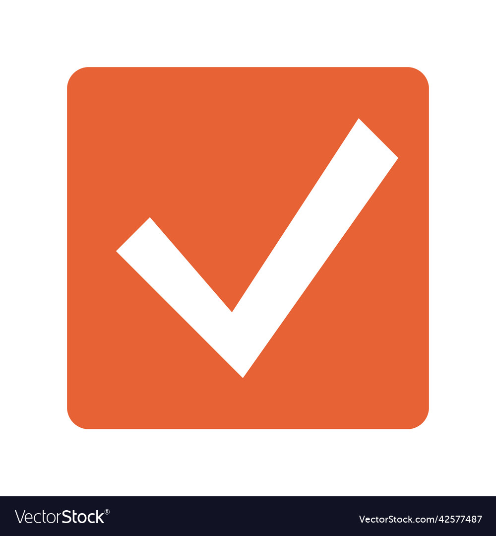 Orange checkbox icon