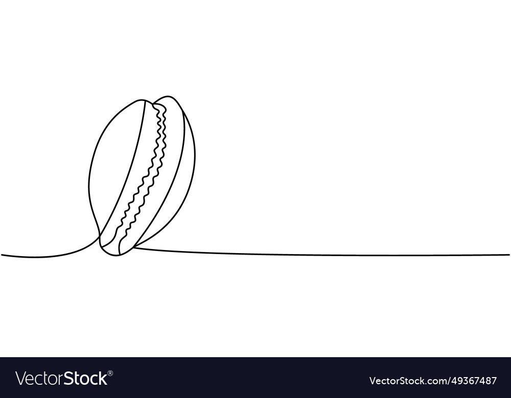 Underwater shell one line continuous drawing