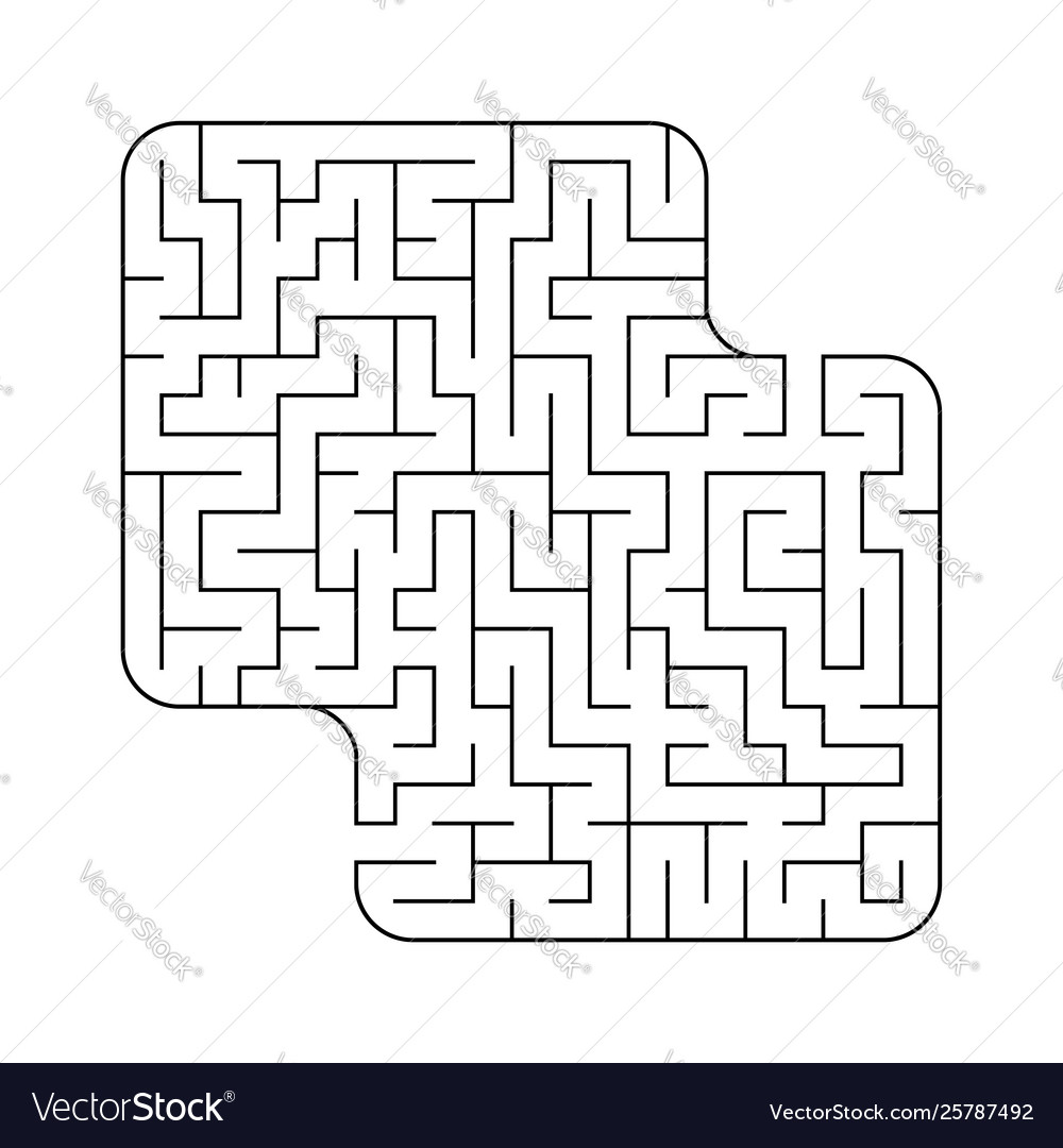 Abstract square maze game for kids puzzle Vector Image