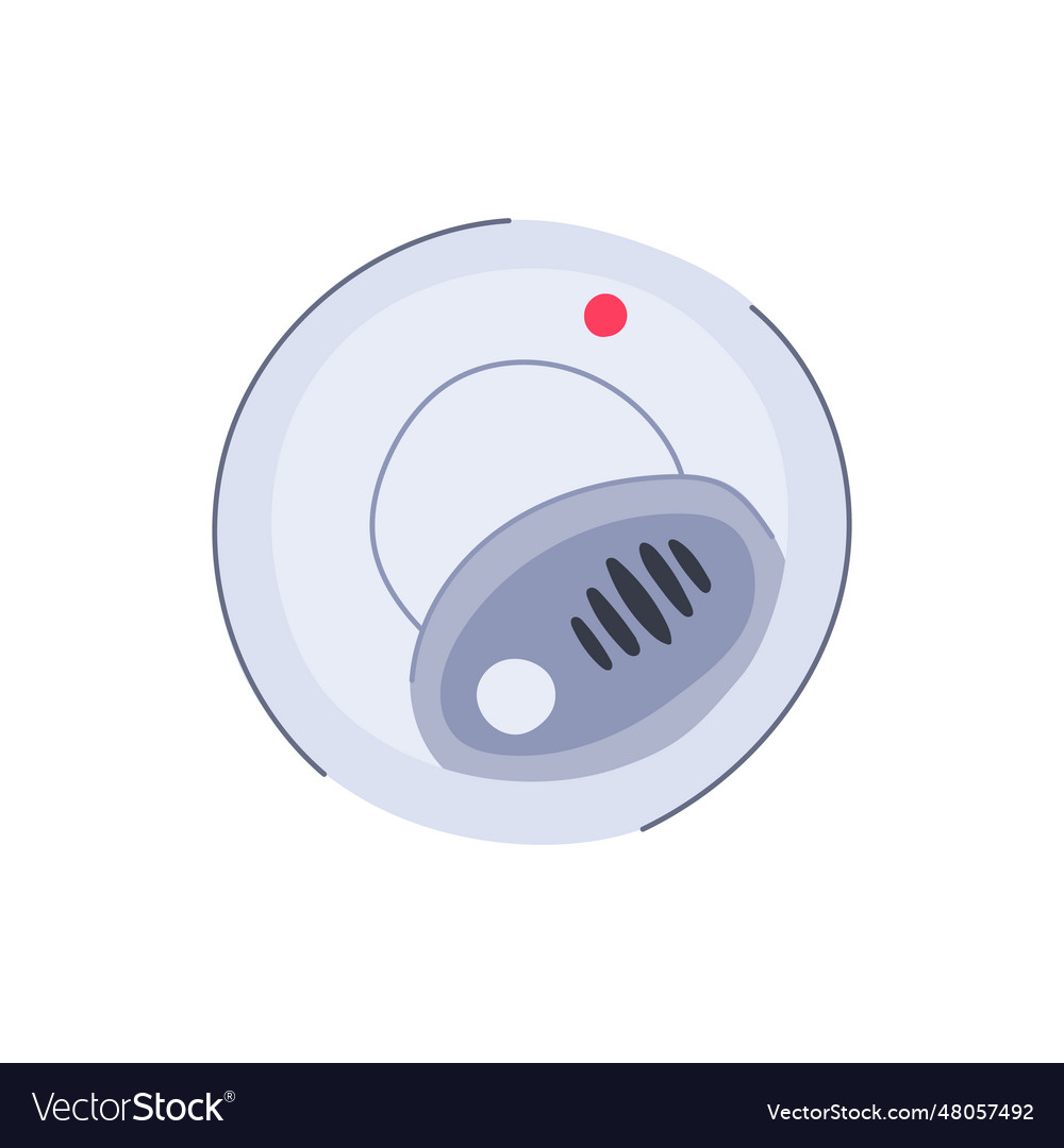 Carbon smoke detector cartoon Royalty Free Vector Image