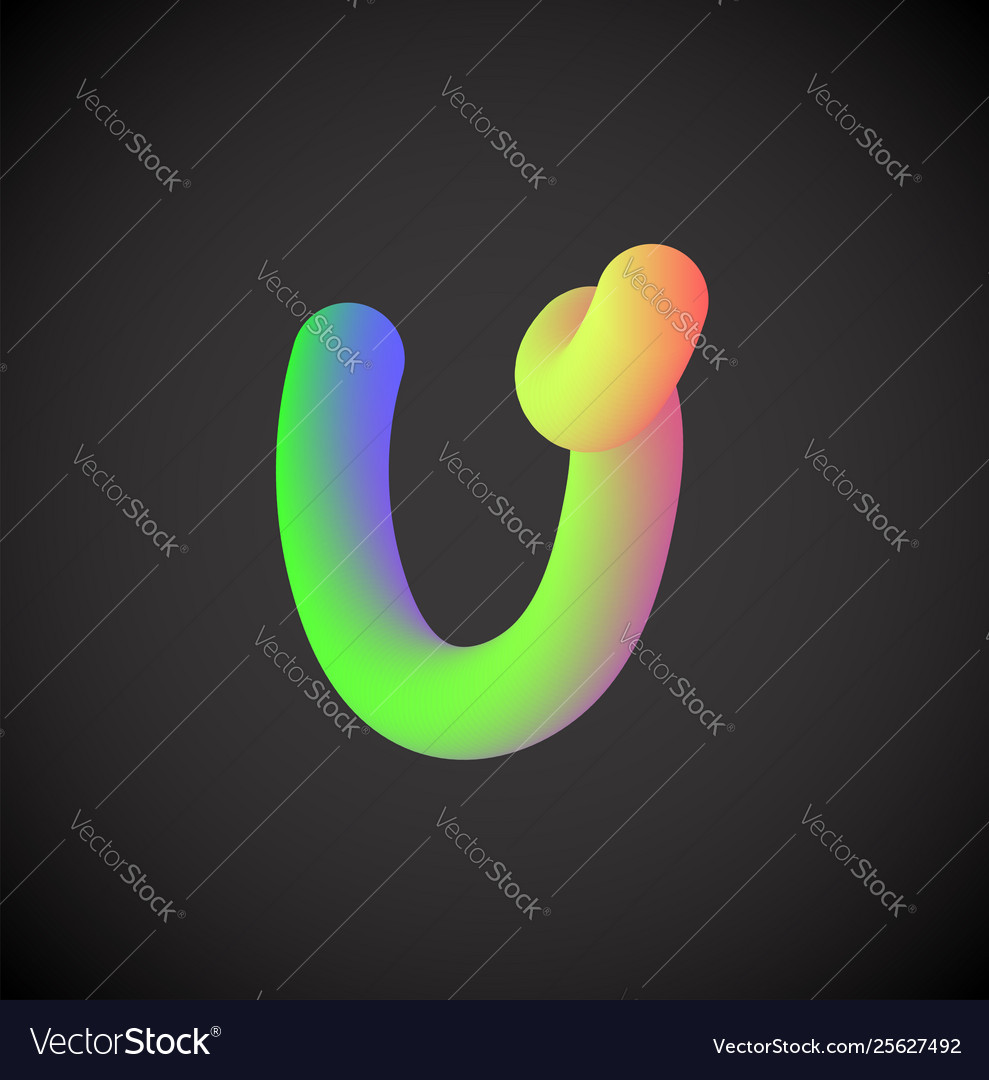 Colorful character from a font set vector image Colorful character from a font set