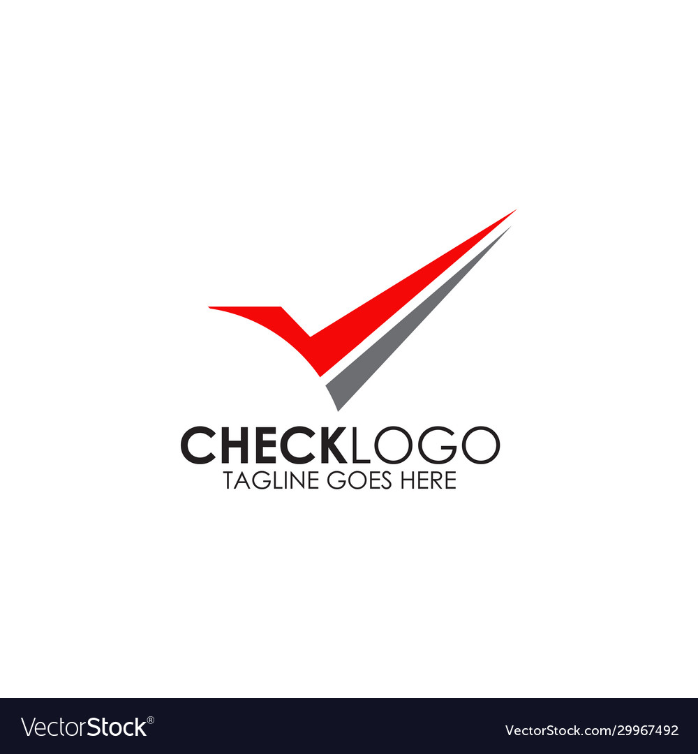 Cross check icon logo design template Royalty Free Vector