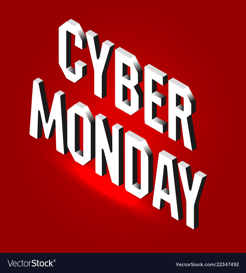 Cyber monday web banner data visualization vector image Cyber monday web banner data visualization