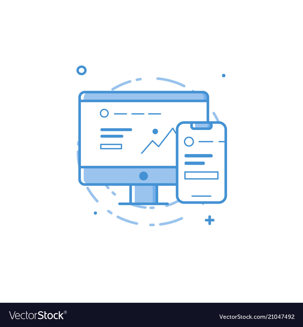 Design concept of responsive vector image Design concept of responsive