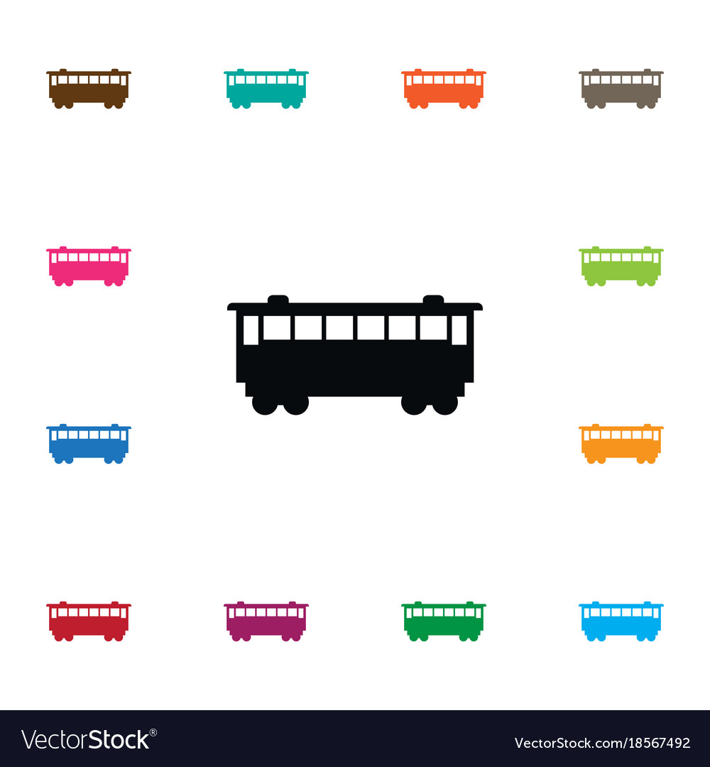 Isolated railway icon train element can