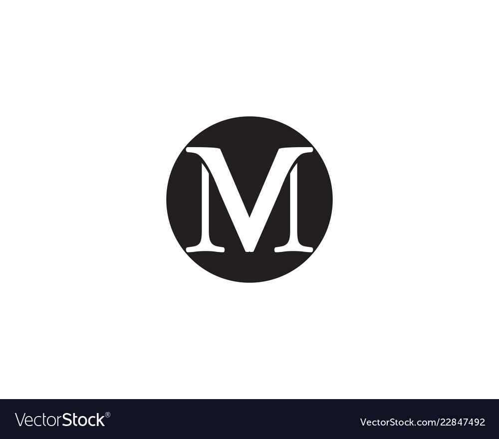 M logo business icons such logos templates Vector Image