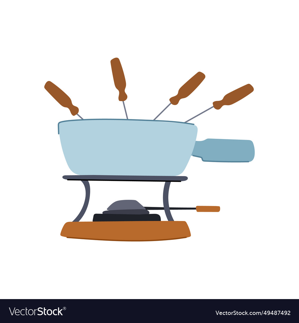 Pot fondue cartoon