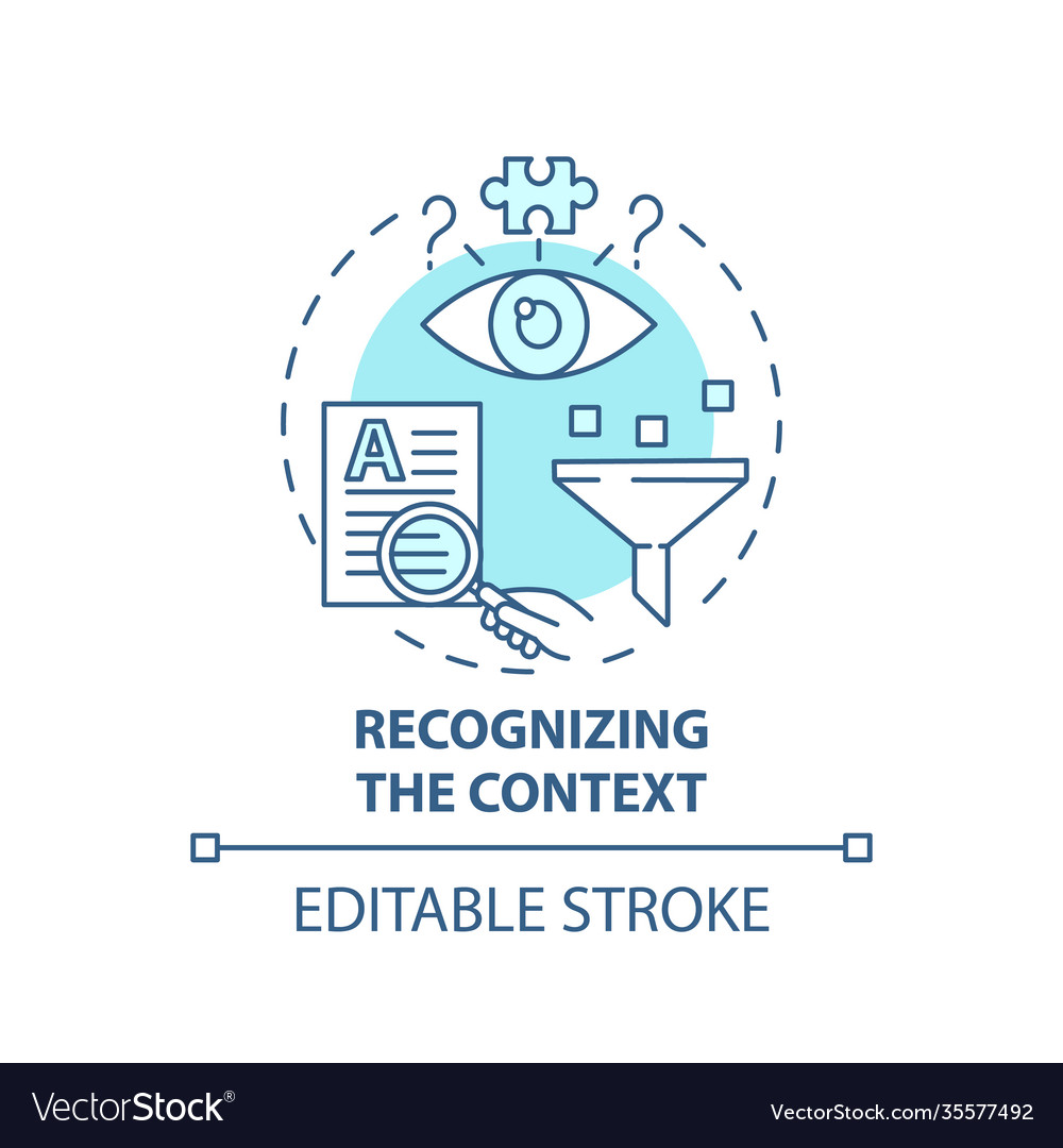 Recognizing context concept icon vector image Recognizing context concept icon
