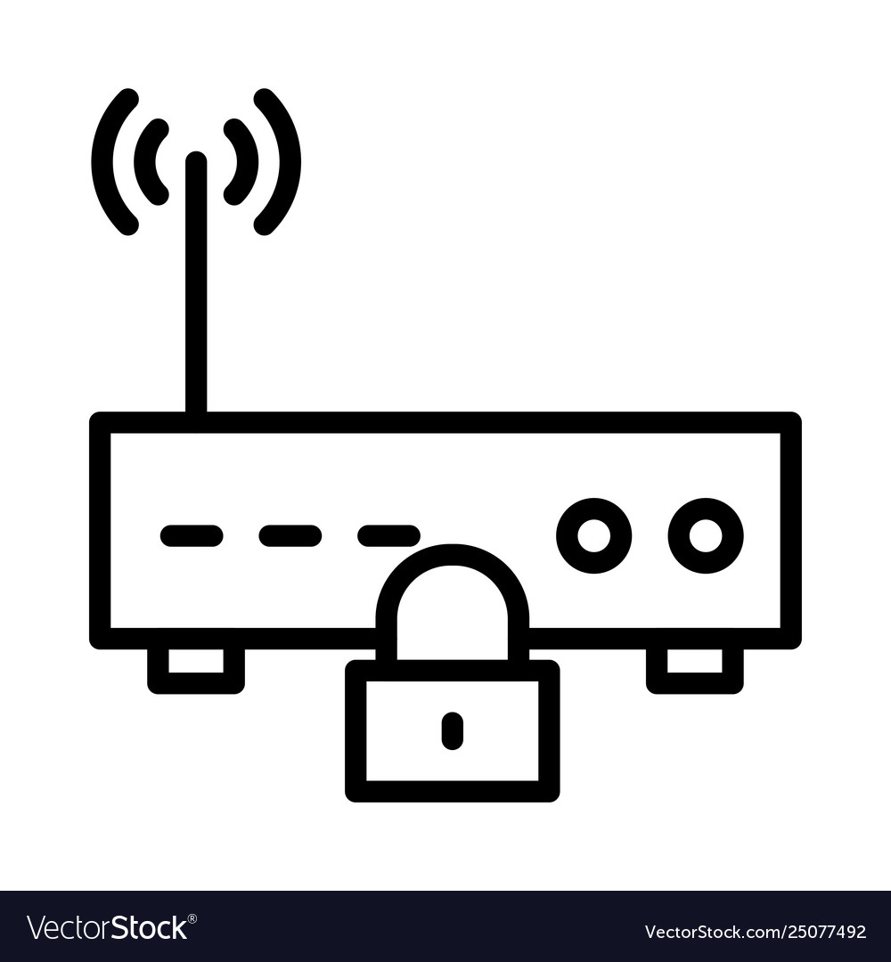 Secure router vector image Secure router