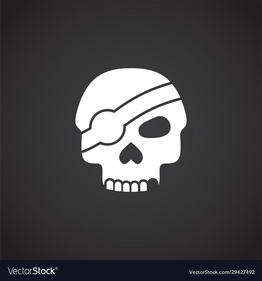 Skull icon on background for graphic and web Vector Image Skull icon on background for graphic and web