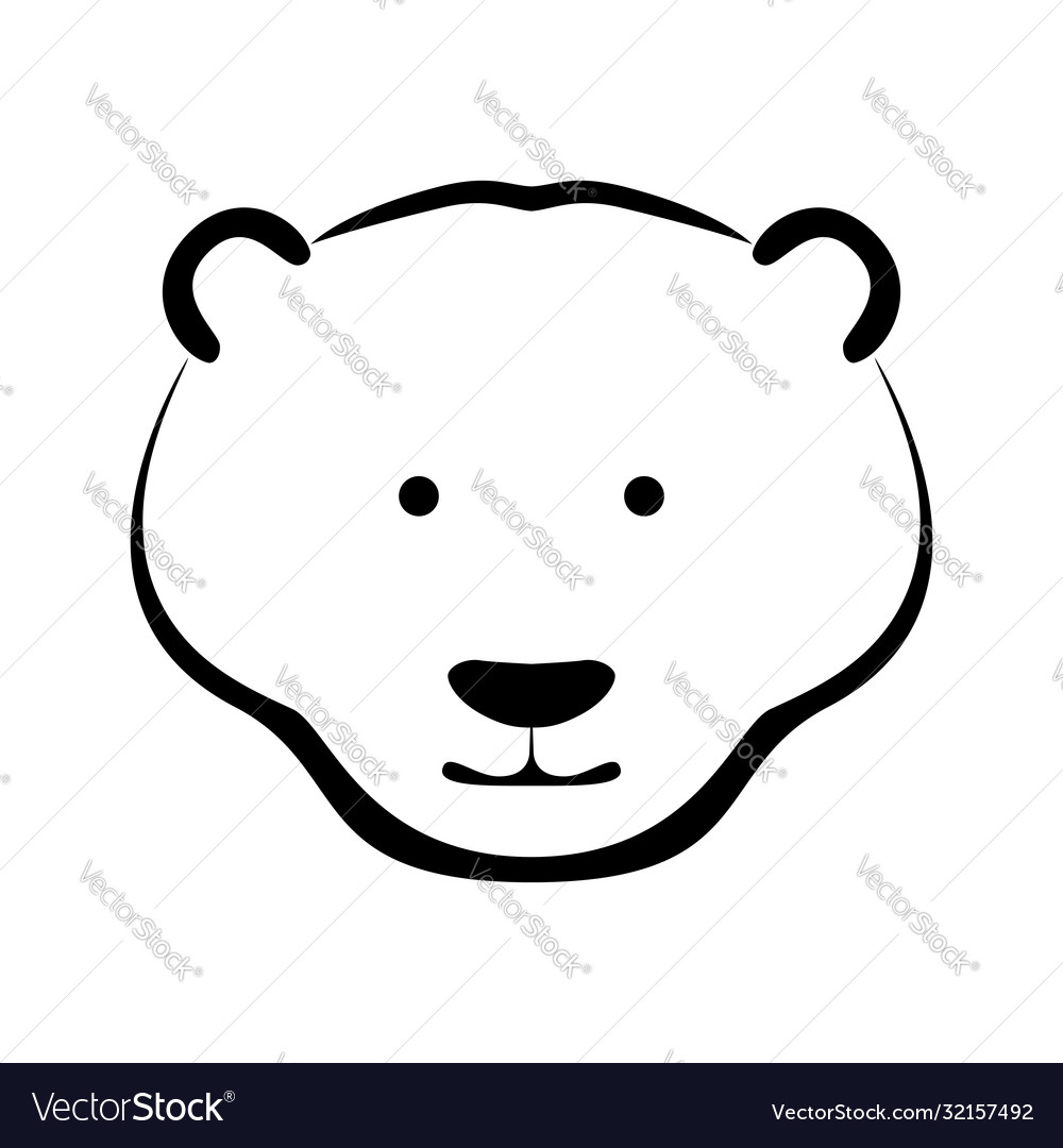 White bear Royalty Free Vector Image - VectorStock